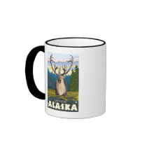 Caribou in the Wild - Latouche, Alaska Mug