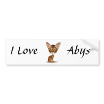 Caricature Abyssinian Bumper Stickers