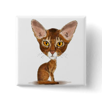 Caricature Abyssinian Pins