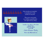 Caricature Nursing School Graduation Invitation #2