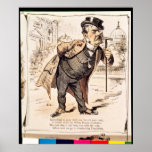 Caricature of Chester Alan Arthur, c.1883 posters