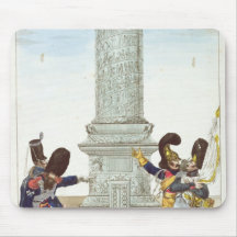 caricature of soldiers at the Colonne Vendome Mousepad