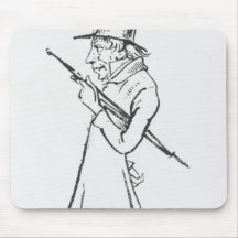 Caricature of Soren Aabye Kierkegaard Mouse Pad