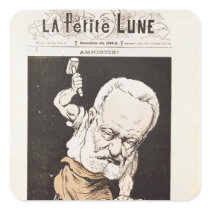 Caricature of Victor Hugo Square Sticker