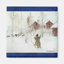 Carl Larsson and a Swedish Christmas Refrigerator Magnet