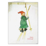 Carl Larsson Christmas Esbjorn on Skis Card
