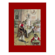 Carl Larsson Christmas Morning 1894 Post Card
