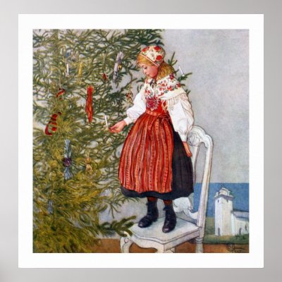 Carl Larsson Christmas Tree Fine Art Print Poster