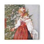 Carl Larsson Christmas Tree Fridge Magnet