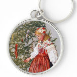 Carl Larsson Christmas Tree Key Chain Keychain