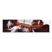 Carl Reichert Kittens Playing Piano Bumper Sticker