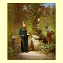 Carl Spitzweg - Newspaper Reader in the Garden posters