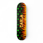 Carla skateboard fire and flames design.