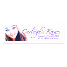 Carleigh's Krewe Photo skinny cards P Business Card Template