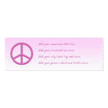 Carleigh's Pink Peace Bling business cards