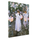 Carnation, Lily, Lily, Rose, Sargent Victorian Art Gallery Wrapped Canvas