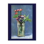 Carnations and Clematis in a Crystal Vase, Manet Postcards