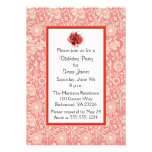 Carnations Birthday Party Announcements