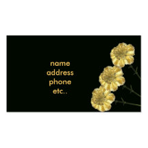carnations business cards