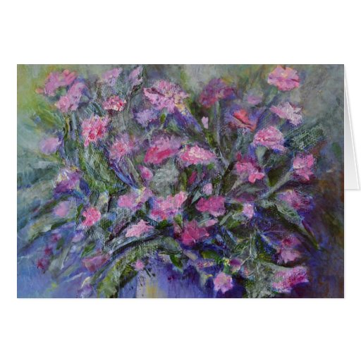 "Carnations" Floral Art Card