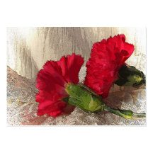 Carnations on Brocade ATC Business Card Templates
