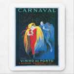 Carnaval Vinho Do Porto Vintage Wine Ad Art Mouse Pad