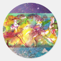 CARNIVAL BALLET / Venetian Masquerade,Dance,Music Round Sticker