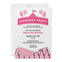 Carnival / Circus Birthday Party Invitation