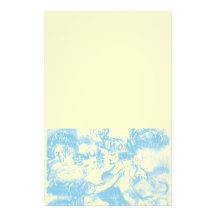 CARNIVAL DANCE , blue cream Stationery