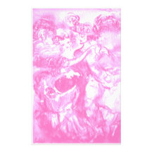 CARNIVAL DANCE ,bright  pink white Customized Stationery