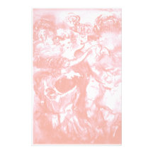 CARNIVAL DANCE ,soft antique pink white Custom Stationery