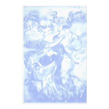 CARNIVAL DANCE ,soft blue white Custom Stationery