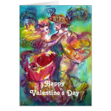 CARNIVAL DANCE Valentine's Day Red Heart Wax Seal Greeting Cards