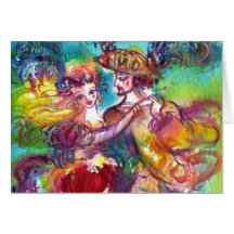 CARNIVAL DANCE Valentine's Day Red Heart Wax Seal Greeting Card