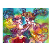 CARNIVAL DANCE Venetian Masquerade Ball Post Cards