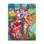 CARNIVAL DANCE Venetian Masquerade Ball Postcard