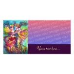 CARNIVAL DANCE Venetian Masquerade Ball, purple Customised Photo Card