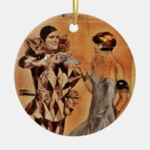 Carnival Harlequin and Flapper (cologne) Christmas Ornament