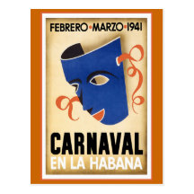 "Carnival in Havana" Vintage Travel Post Cards
