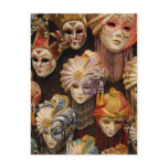 Carnival Masks in Venice postcards