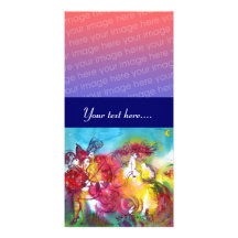 CARNIVAL NIGHT  pink red blue yellow purple Photo Card Template