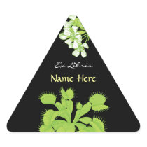 Carnivorous Plant Floral Book Label