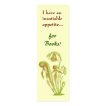 Carnivorous Plant Mini-Bookmark Business Card Template