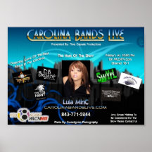 Carolina Bands Poster