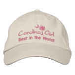 Carolina Girl Best in the World Embroidered Hat embroidered hats