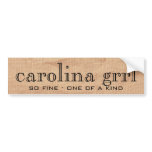 carolina grrl canvass sticker bumper stickers