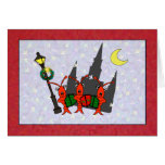 Caroling Crawfish / Lobster Cathedral Christmas Card