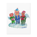 Caroling Flying Pigs postcards