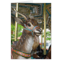 Carousel Goat Blank Card