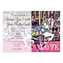 Carousel Horse Carnival Wedding Invitations